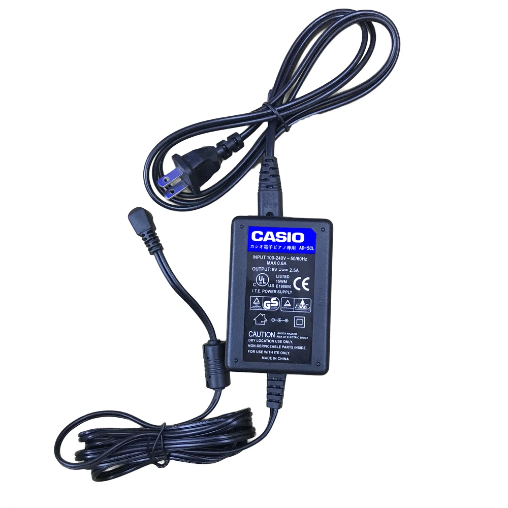 

New original adapter for CASIO electronic organ power adapter 9V CT-670 640 CT-650 AD-5CL PSB-1U AD-5CL PA-1B PA-1C 9V 2.5A