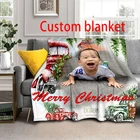 Фланелевое одеяло на заказ, Флисовое одеяло с индивидуальным фото для дивана, подарок, печать на заказ, Прямая поставка