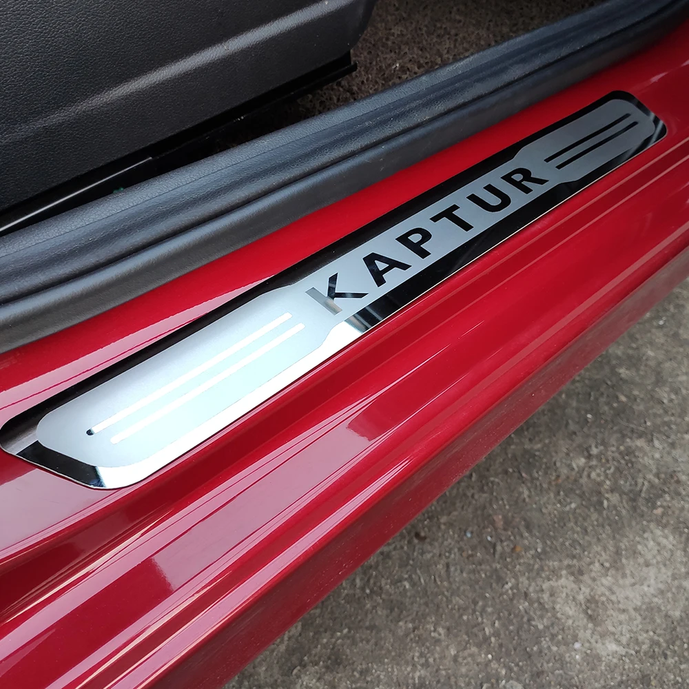 

Car Accessories For Renault Captur Kaptur Door Sill Protectors Sticker Cover Auto Styling Pedal Scuff Plate 2015 2020 2017 2021