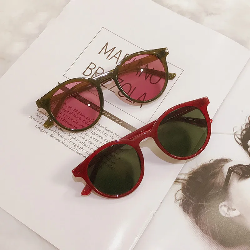 RBRARE милые круглые солнцезащитные очки для женщин в стиле ретро прозрачные