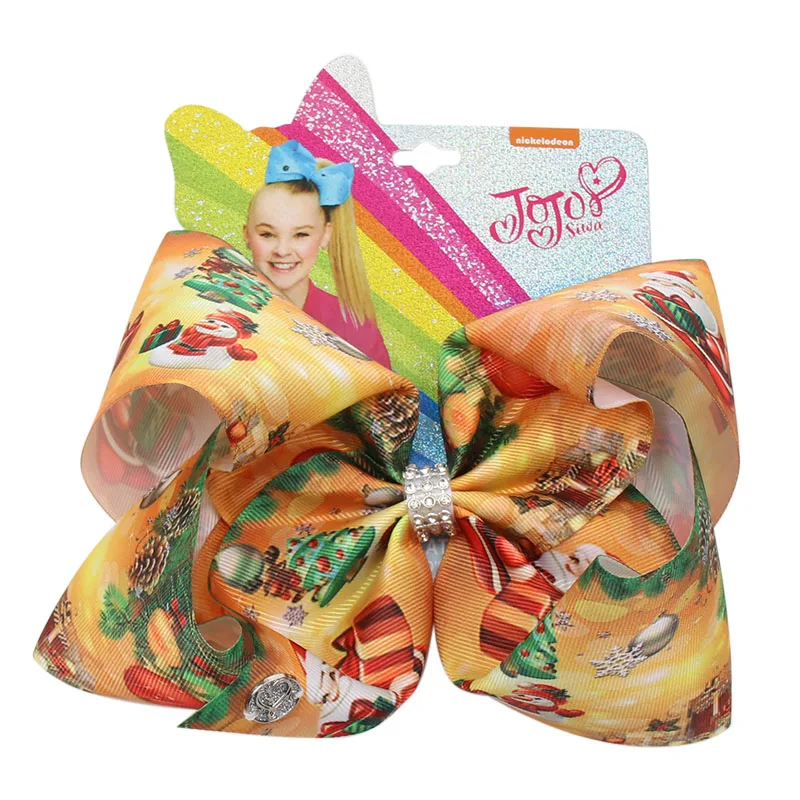 29 " Jojo луки для девочек/Jojo Siwa большой единорог рождественские банты для волос для девочек с зажимами бант ручной работы аксессуары для волос - Цвет: 29
