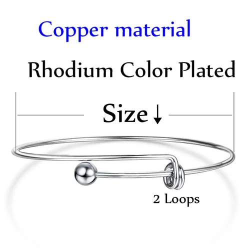 Copper B 5 шт. многоразовый модный провод медный металлический растягивающийся Регулируемый пустой провод Амулеты Браслет с подвесками для DIY ювелирных изделий - Окраска металла: Copper B