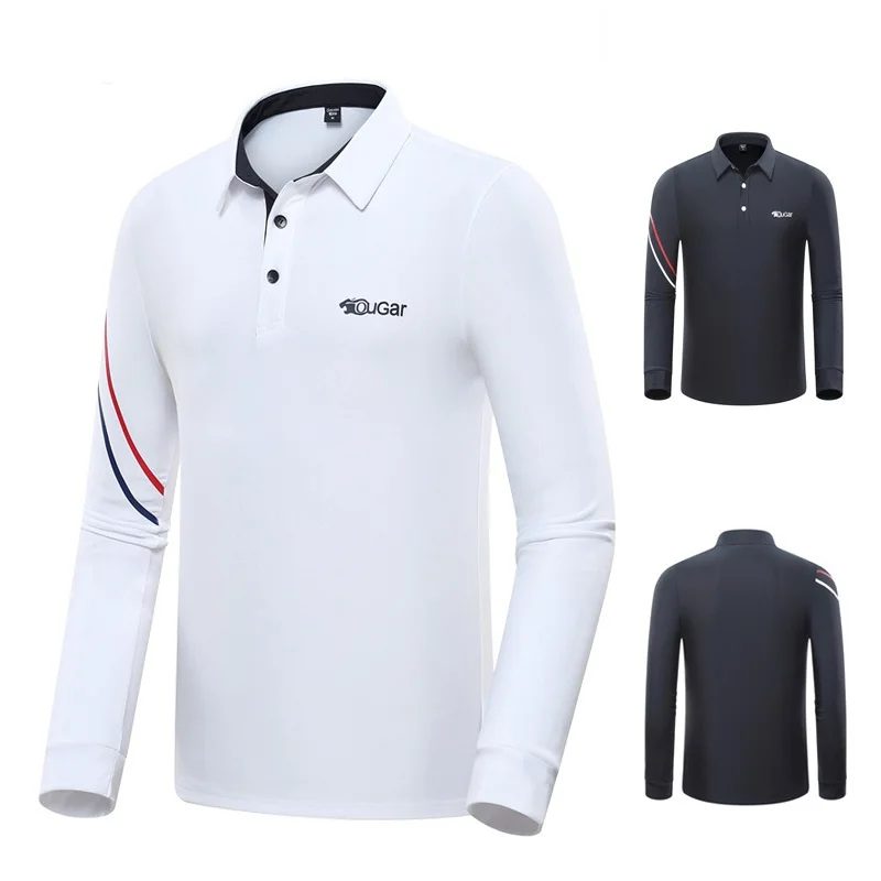 

Pgm Men's Golf Shirts Man Long Sleeves T Shirt Male Outdoor Sports Turn Down Full Sleeve Tshirt Spring Autumn Warm Soft Jerseys