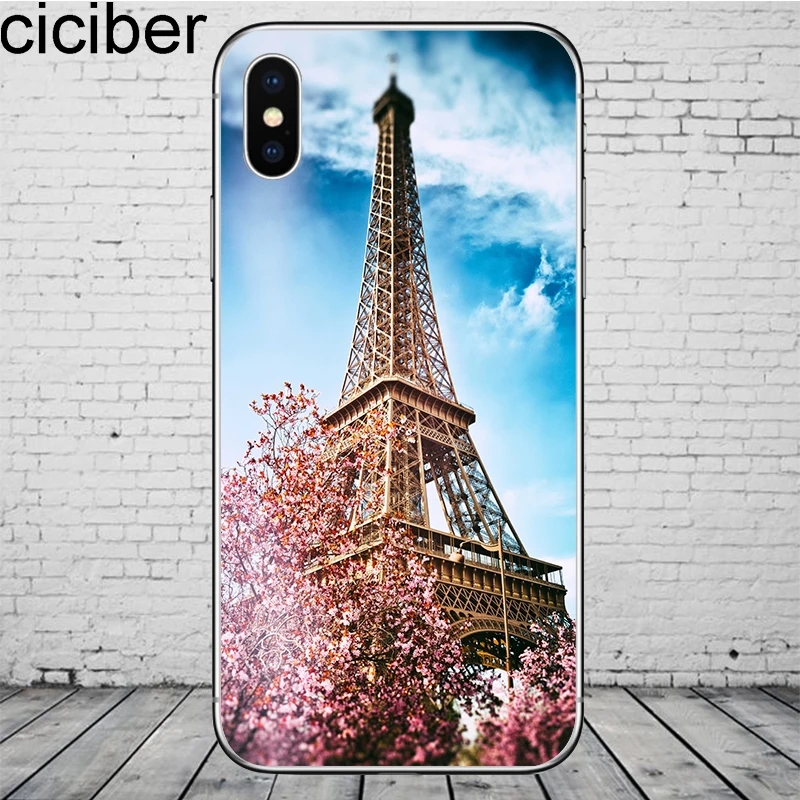 Ciciber Париж Эйфелева башня для iPhone 11 Pro Max чехол телефона 7 8 6S Plus X XR XS Мягкий