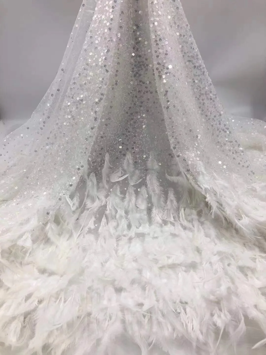 New Fashion African Voile Lace Fabric High Quality French Organza 2021 Sequin For Wedding YM6 | Дом и сад