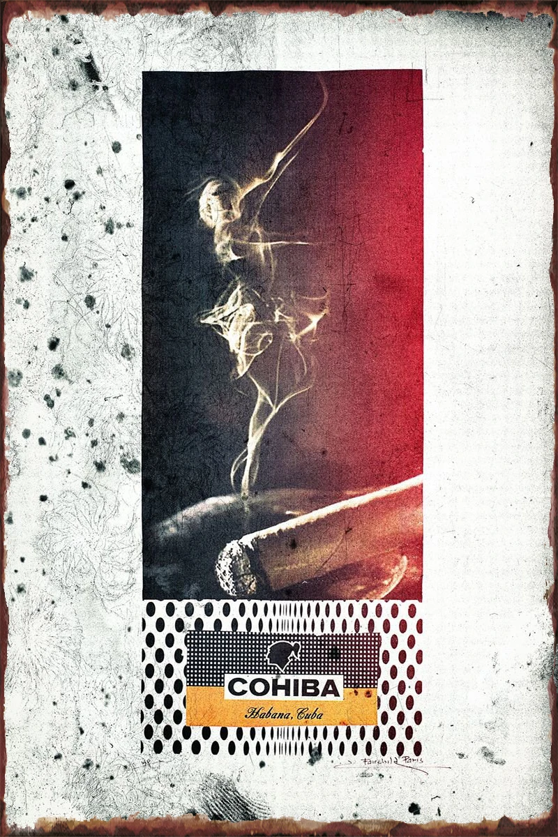 

Винтажный постер для сигар, украшение комнаты, Ретро винтажный металлический знак, жестяные таблички, настенный Декор для дома, клуба, мужск...