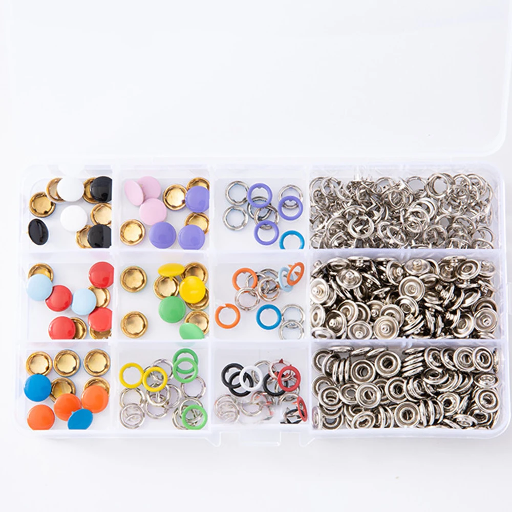 1 Набор 10 мм однотонная пятикоготная Пряжка полый цветной пряжка набор кнопок для