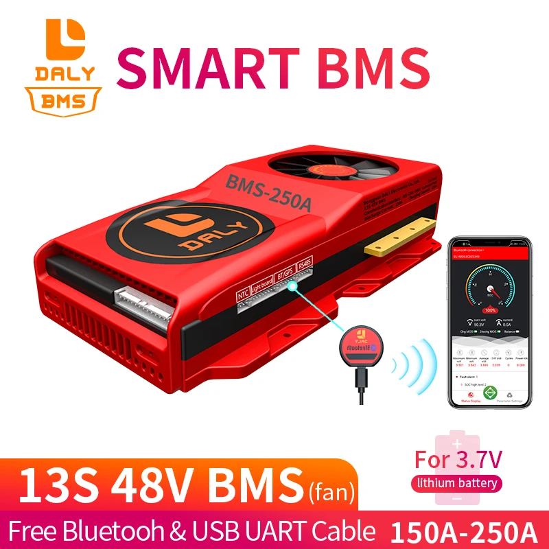 Аккумуляторная батарея BMS 48 в 13S 18650 литий-ионный аккумулятор Bluetooth бесплатно 485 Ач