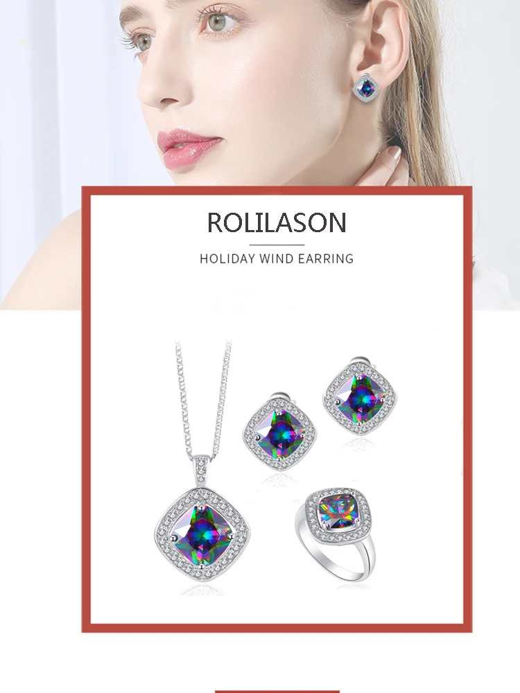Комплект из колье серёг и кольца серебра 925 пробы|jewelry wall|jewelry latinjewelry earring display |