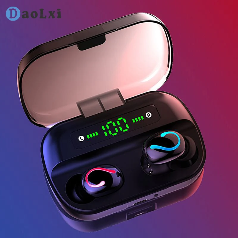 DaoLxi True Беспроводной In Ear Наушники глубина Водонепроницаемый IPX7 игровая