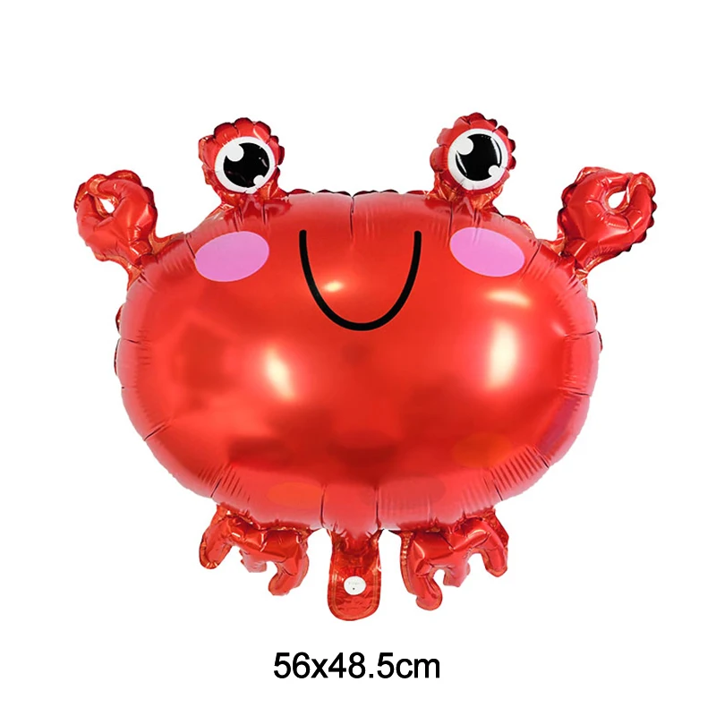 

5Pcs Happy Birthday Ocean World Animal Foil Balloons Under The Sea Party Kids Birthday Party Decoration Baby Shower Supplies