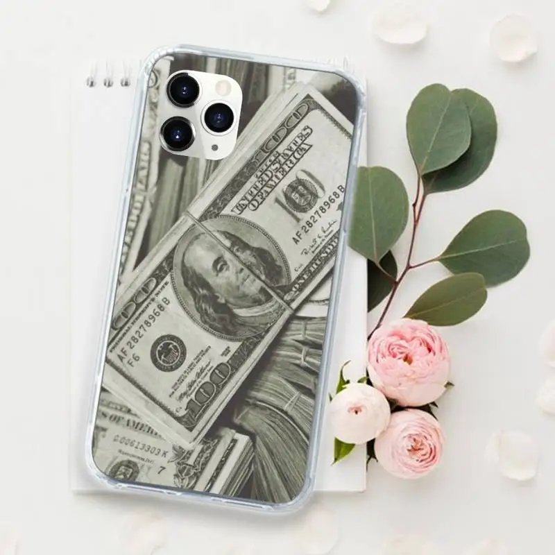 

Money Dollars Bill Cash design pattern Phone Case for iPhone 11 12 mini pro XS MAX 8 7 6 6S Plus X 5S SE 2020 XR Luxury shell