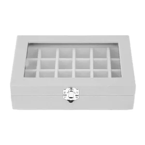 24 слота бархатный Настольный держатель для ювелирных изделий, коробка для хранения, упаковка, переносное кольцо, ожерелье, цепочка, чехол, кольца, контейнер для женщин, подарок на день Святого Валентина