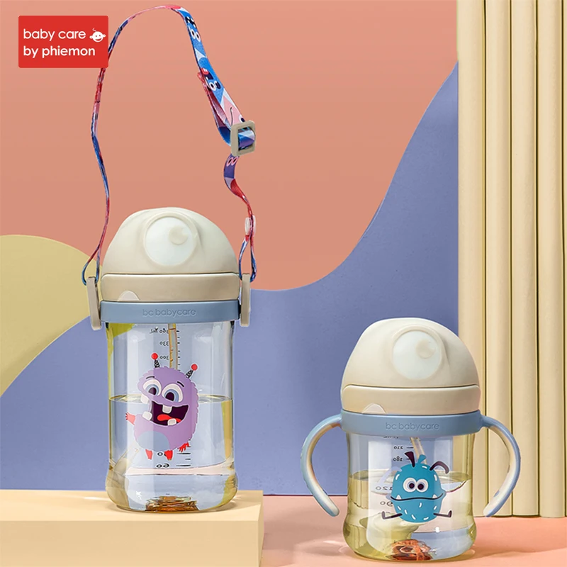 Babycare/Детская Бутылочка для питья PPSU, противопадающая, детская соломенная бутылочка с ручкой для кормления младенцев