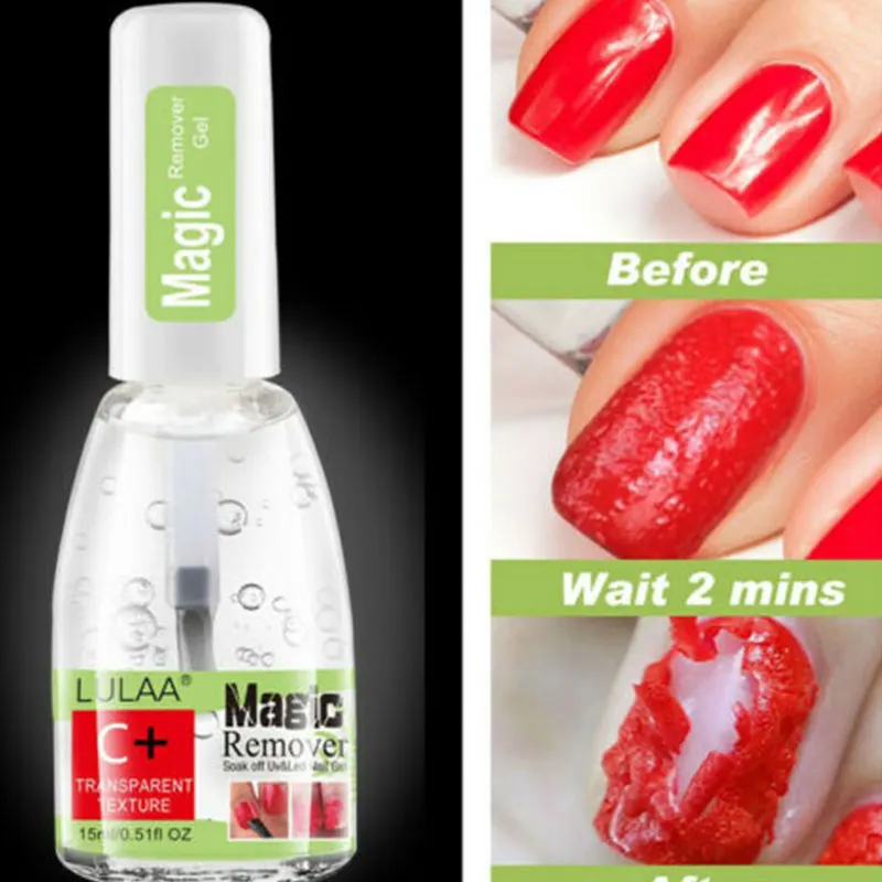 15ML Nail Remove Nail Gel Polish New Soak Off Nail Cleaner Magic Gel Nail Polish Burst Magic Fast Remover Manicure Tools Simple