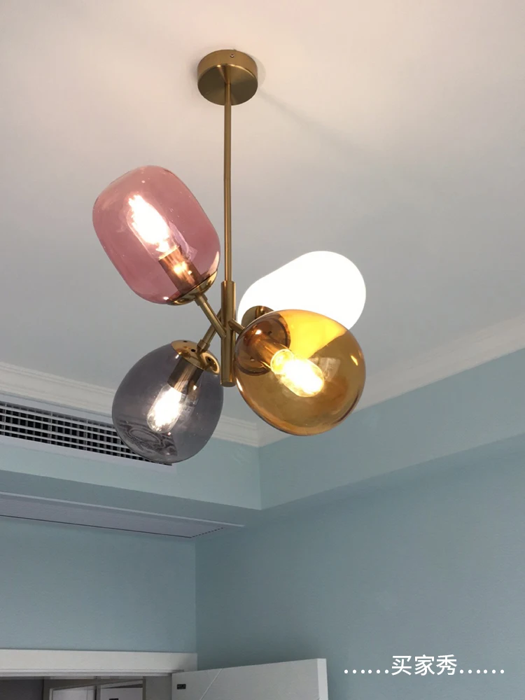 

modern luminaire suspendu glass living room bedroom Home Decoration E27 Light Fixture deco chambre industrial lamp luminaire