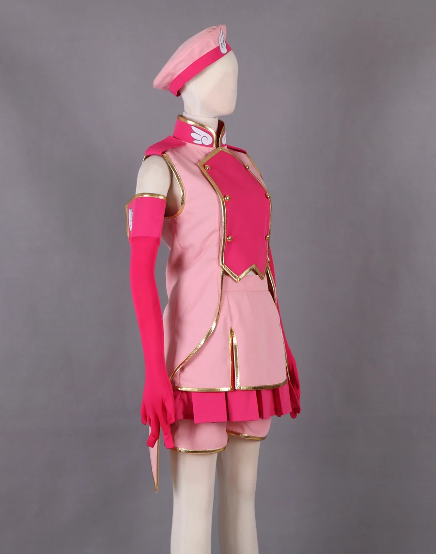 

(QYY-014) Cardcaptor Sakura Uniform Sakura Kinomoto Pink Lovers Dress Anime Cosplay Costume