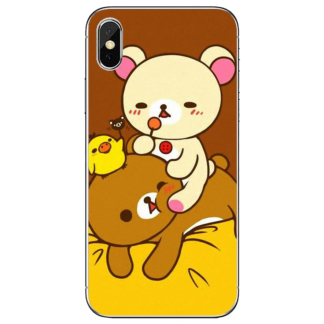 Японский мягкий кожаный чехол Rilakkuma Тедди для Xiaomi mi Redmi Note 3 4 4X 5 6 7 8 8t 9 9s 9t 10 pro lite |