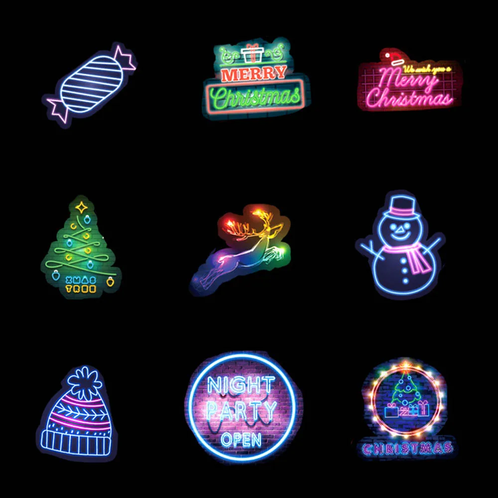 Дети 50 шт красочные рождественские наклейки ПВХ мультфильм снеговик