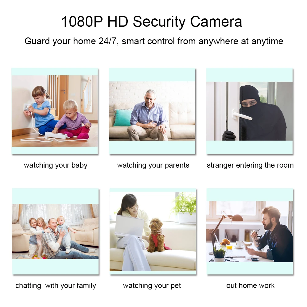 Tugard Авто трек 1080P IP камера беспроводная WiFi PTZ домашняя s мини умный детский монитор