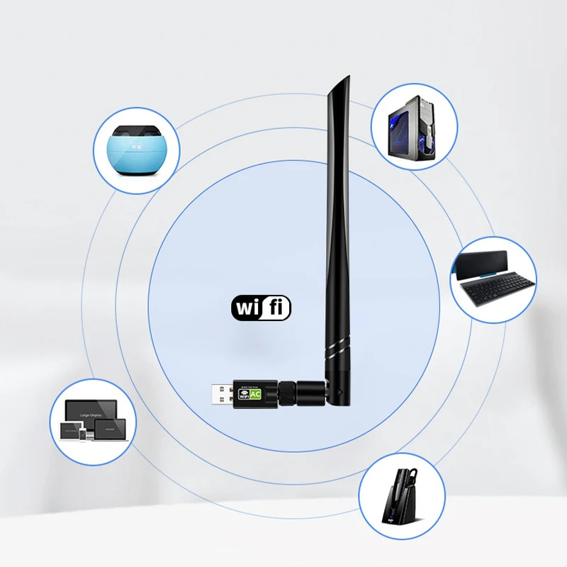 Чипсет Realtek 8811au AC600M 2 4 ГГц + 5 8 ггц Wifi адаптер USB2.0Wifi приемник сетевая карта с 5DBi