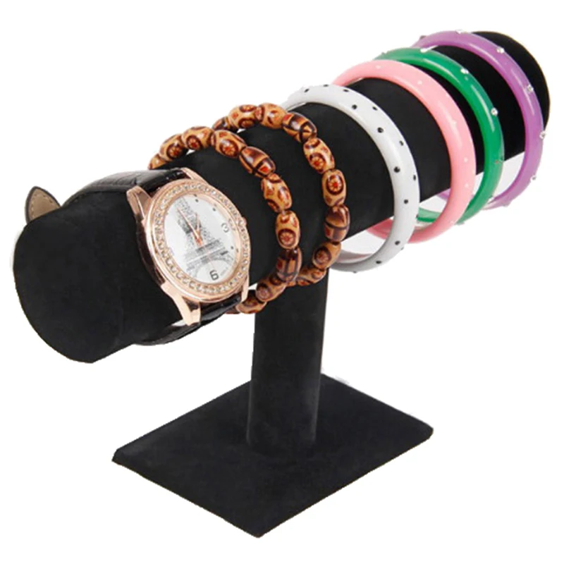 

Velvet T-Bar Display Stand Holder Organizer Bracelet Jewelry Watch Headband Rack