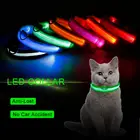 Проблесковый нейлон Pet LED снабжение продукты для собак светильник собака светильник вверх собачий поводок ошейник Регулируемый ошейник для маленьких животных, световой Безопасность воротник