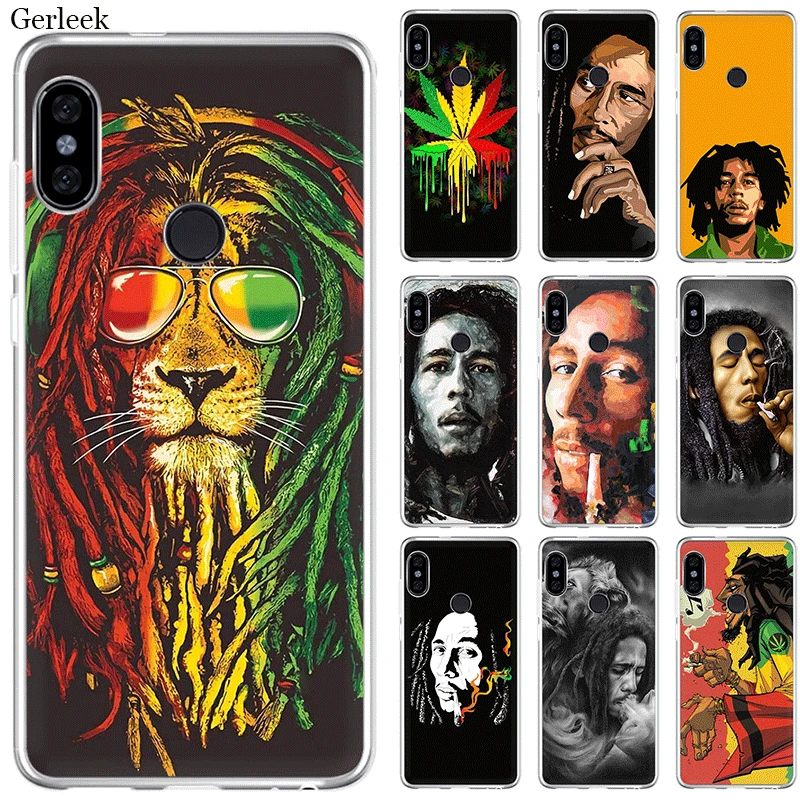 Чехол для телефона Xiaomi mi 5 5S 6 x 2S 8 A1 A2 5X 6X Lite F1 9 9T MAX 3 A3 Pro CC9 CC9E чехол от Bob Marleys Лев