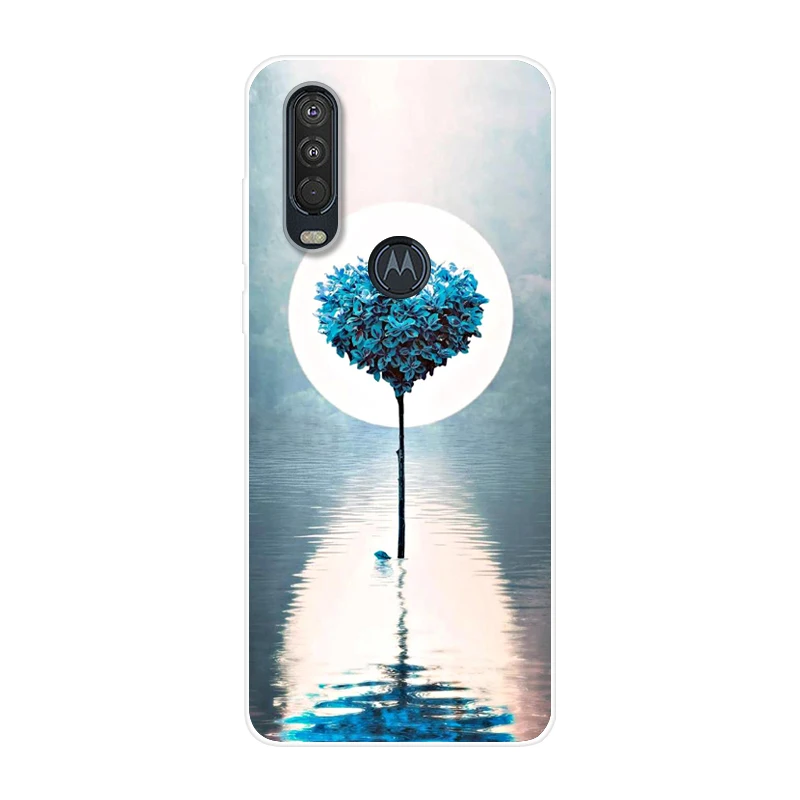 28- Для Motorola One Action чехол 6,3 ''мультяшная мягкая ТПУ Силиконовая задняя крышка для MOTO One Action OneAction чехол для телефона funda One Vision - Цвет: 28-
