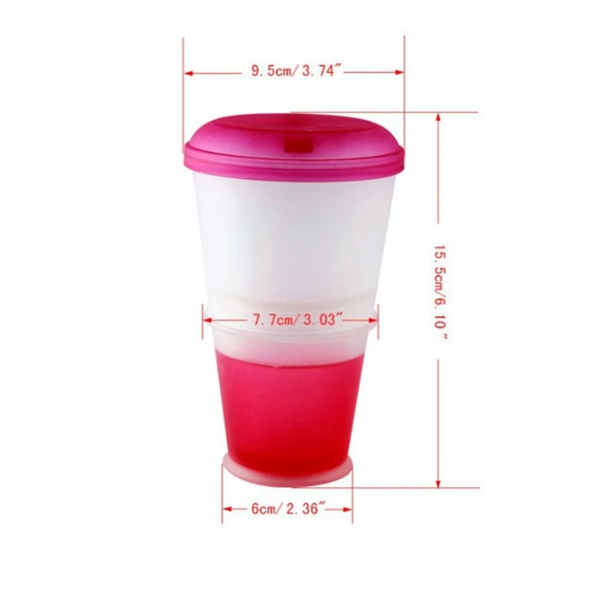 Günstig EMS 100Pcs Praktische Frühstück Tasse Haferflocken Tasse Snack Tasse Mit Deckel Faltbare Löffel Lebensmittel Container Tragbare Wasser Flasche