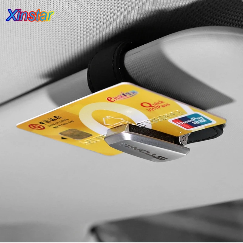 

New car sunshade car glass clip card holder sticker for kia stonic