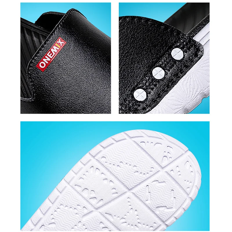 

ONEMIX Summer New Sandals For Men Beach Shoes Comfortable Lightweight Slip On Outdoor Walking Wading Footwear Male Flip Flops