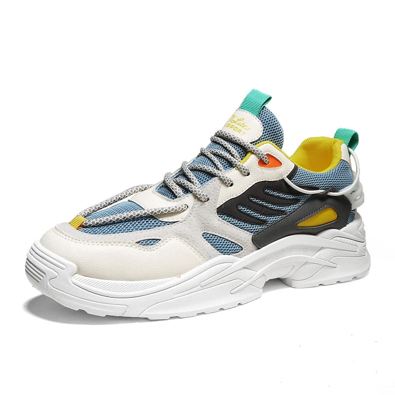 

New style men's shoes comfortable leisure sports running trend men's shoes student father shoes light and breathable