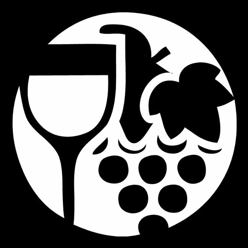 Автомобильные наклейки Винные бокалы и кольца винограда модные автомобильные