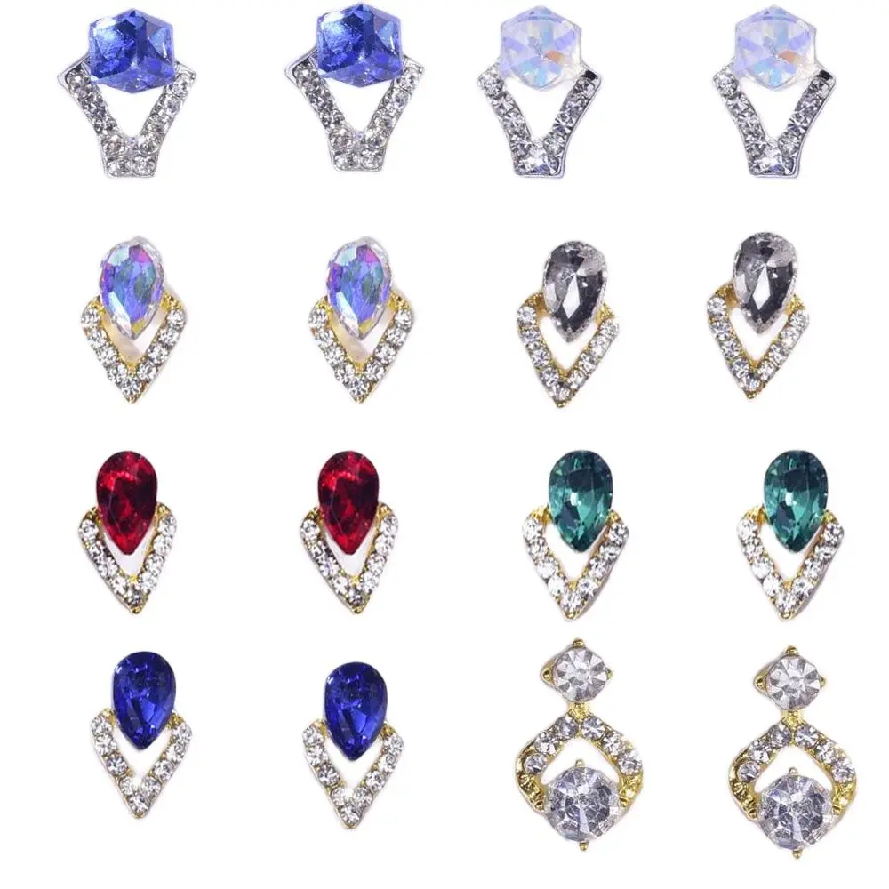 10 шт. мм Стразы в виде капли воды художественные талисманы для ногтей 3D украшение