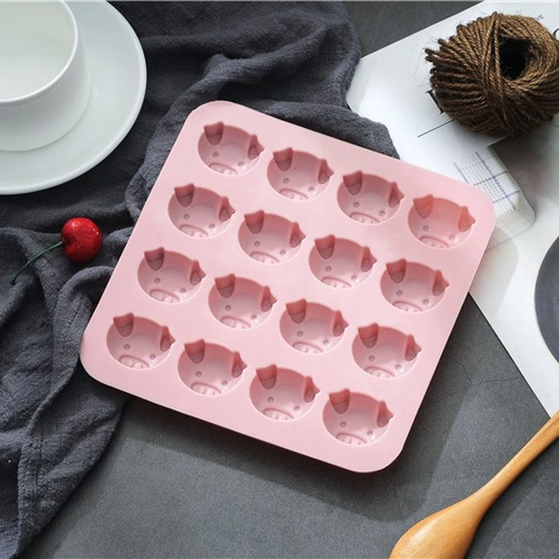 16. Силиконовая форма для шоколада с изображением поросенка ручной работы выпечки