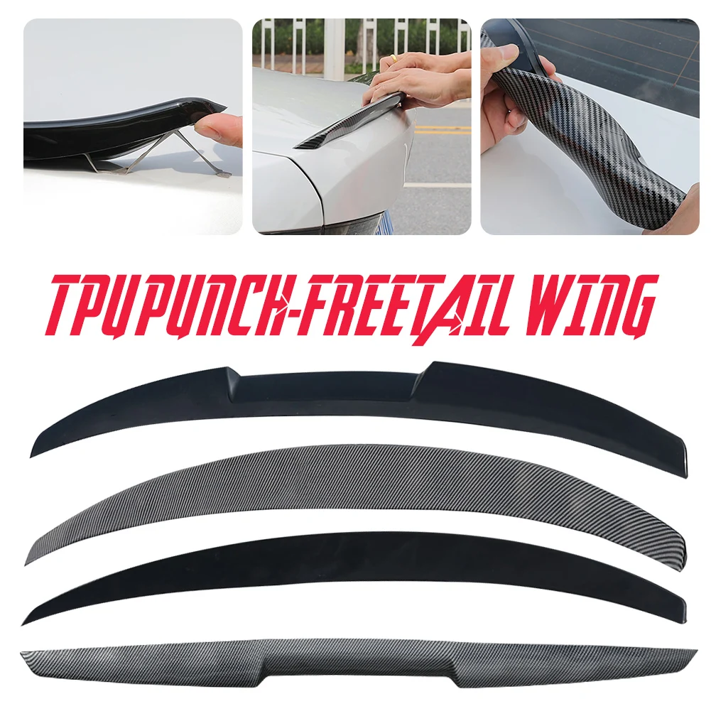 

Car Rear Trunk Spoiler Wing Lip Trunk Spoiler Wing Car Modified Sports Tail with Adhesive Car Styling for Tesla and most models