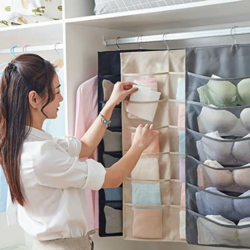 2020 15/30 сетки карманы двусторонний настенный шкаф для хранения Органайзер сумка