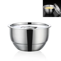 stainless steel steaming egg bowls with lid anti scald food mixing bowl diy cake bread mixer kitchen utensil bowl