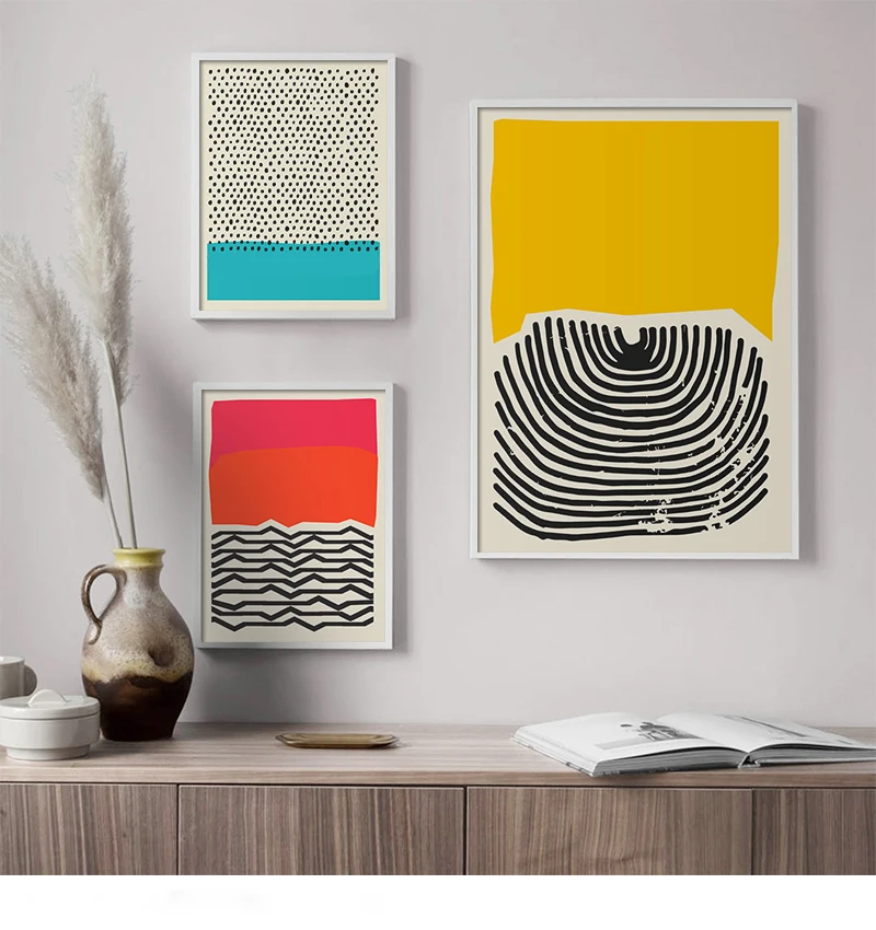 

CFART настенная печать, абстрактное искусство, холст, живопись, простой современный геометрический рисунок в горошек, художественный постер, ...