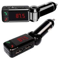 wireless car kit handfree lcd fm transmitter dual usb car auto charger mp3 player aux usb sd charger fm modulator