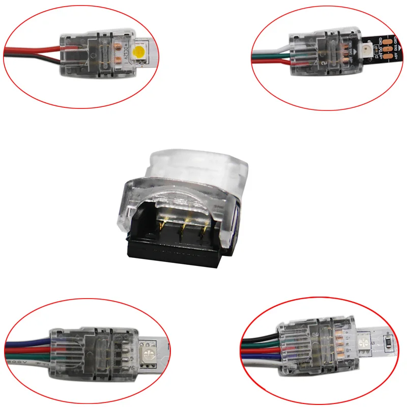 50 шт. 2pin 3pin 4pin 5pin 6pin 5050 SMD Светодиодные ленты для провода/полоса соединителей IP20/IP65