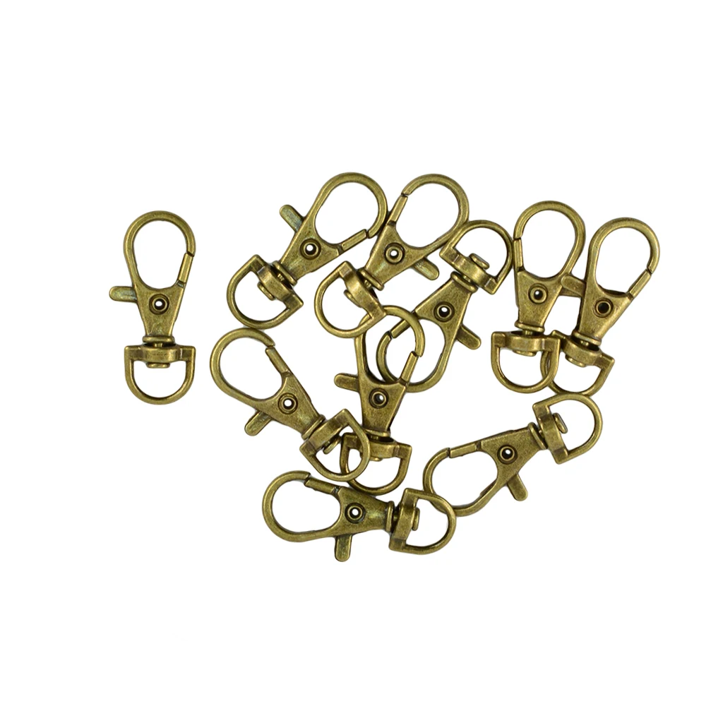 

20pcs Swivel Snap Hooks Purse Landyard Clip Lobster Clasps D-