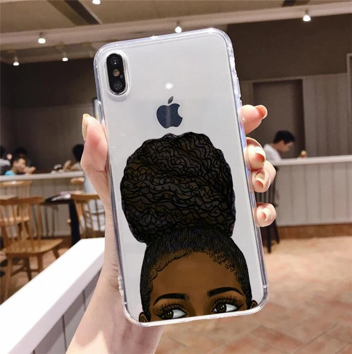 Мягкий чехол для телефона Melanin Poppin с Африканской черной девушкой iPhone 11Pro 12 XR X XS MAX