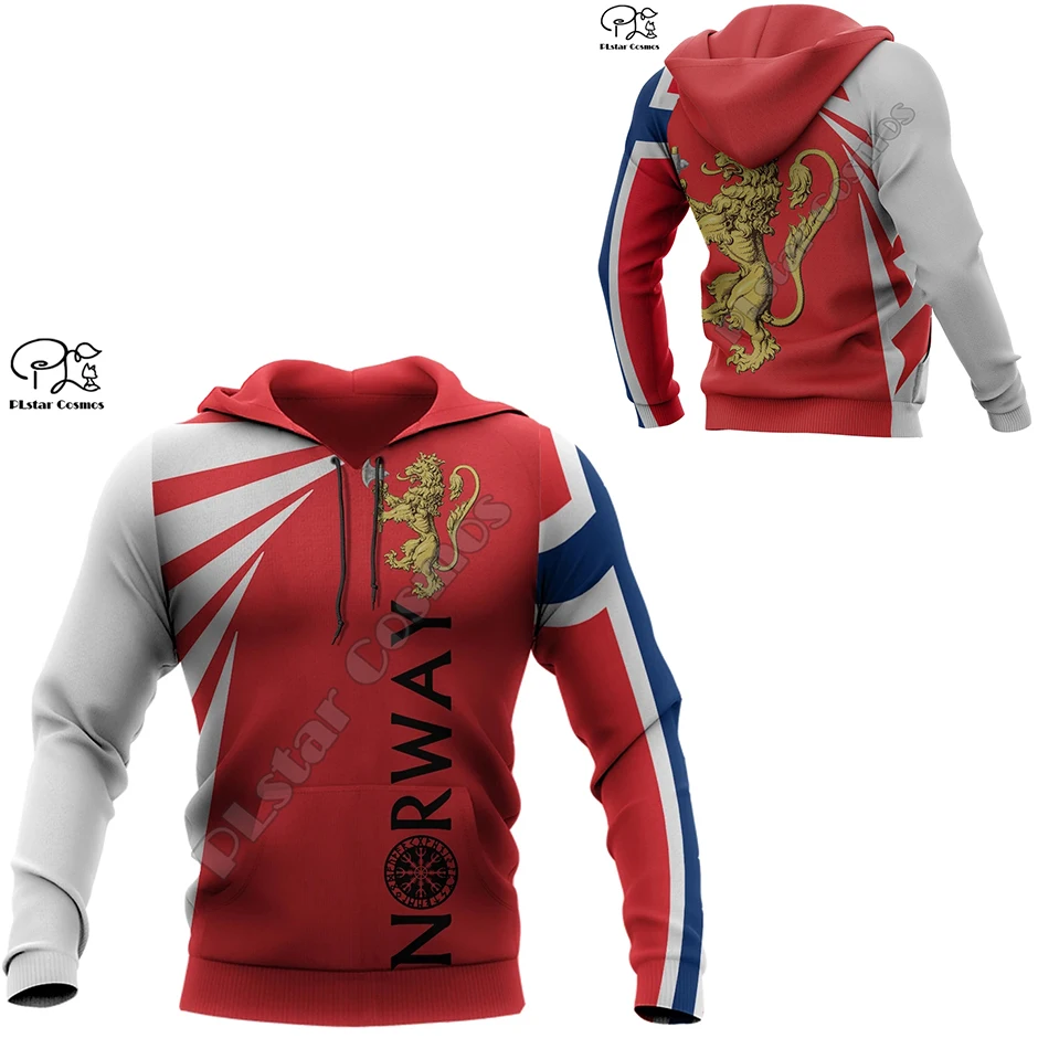 

PLstar Cosmos Norway Lion Norge Country Flag Tribe Tattoo 3Dprint Men/Women NewFashion Funny Streetwear Zip Hoodies Pullover A-4