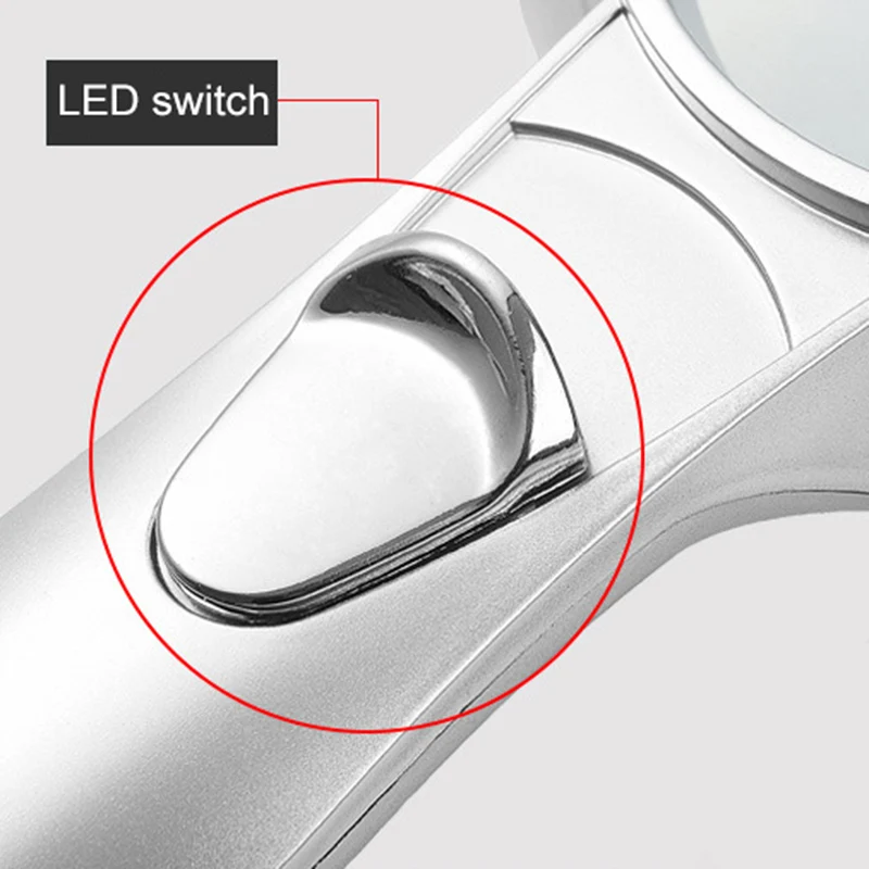 Ручной увеличительное стекло 4X Лупа с 6 светодиодный светильник для чтения хобби