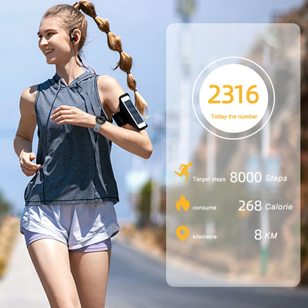

GT2 smart watch 1.3-inch high-definition round screen 24H heart rate monitoring 260mAh battery Bluetooth 5.0