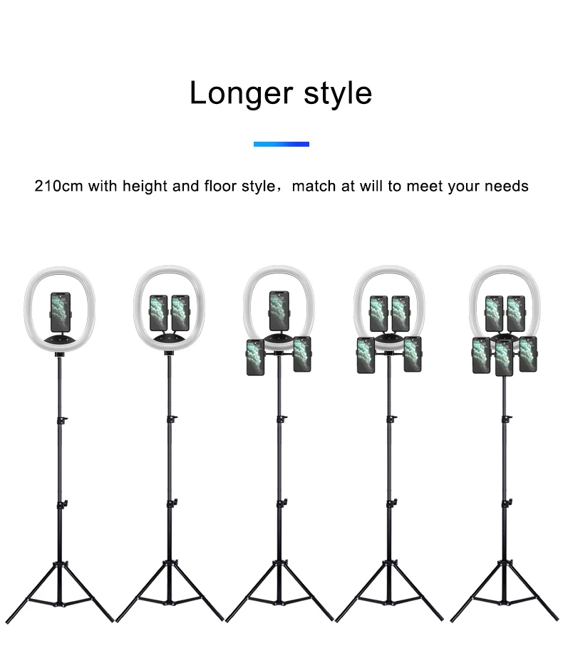 MAMEN складной светодиодный кольцевой светильник для селфи с регулируемой
