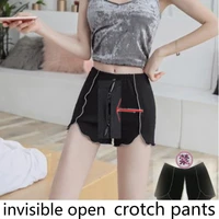 invisible zipper safety pants outdoor shorts sex free hot pants couples outdoor fun is convenient crotch open underwear fetish