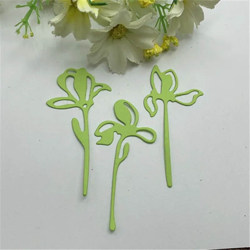 3 шт. Цветочные металлические режущие штампы для альбома скрапбукинга бумажные